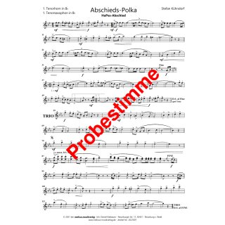 Abschieds-Polka - Blasorchester Download Ausgabe